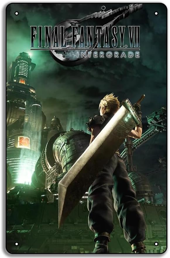 Home Decor Games Free - Final Fantasy VII Game Poster Metalen