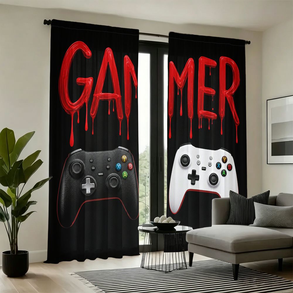 Home Decor Youtube Videos - Gamer Gordijnen Zwart Video Game Controller