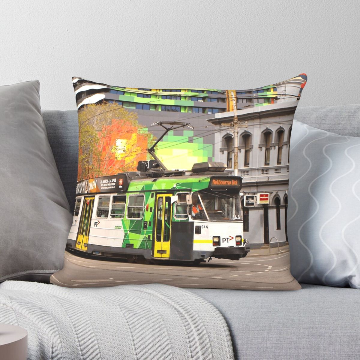 Home Decor Melbourne - Melbourne Tram Swanston Street kussensloop polyester