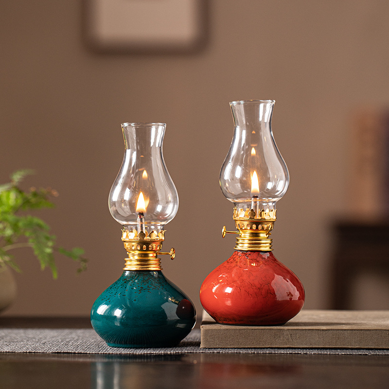 Home Decor Zen - Vintage keramische lotus olielamp - sfeerverlichting