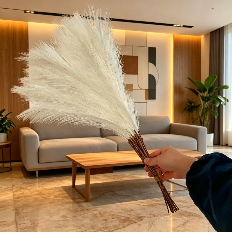 Pampas Grass Decor - Faux Pampas Grass Bundel Pluizig Kunstmatig