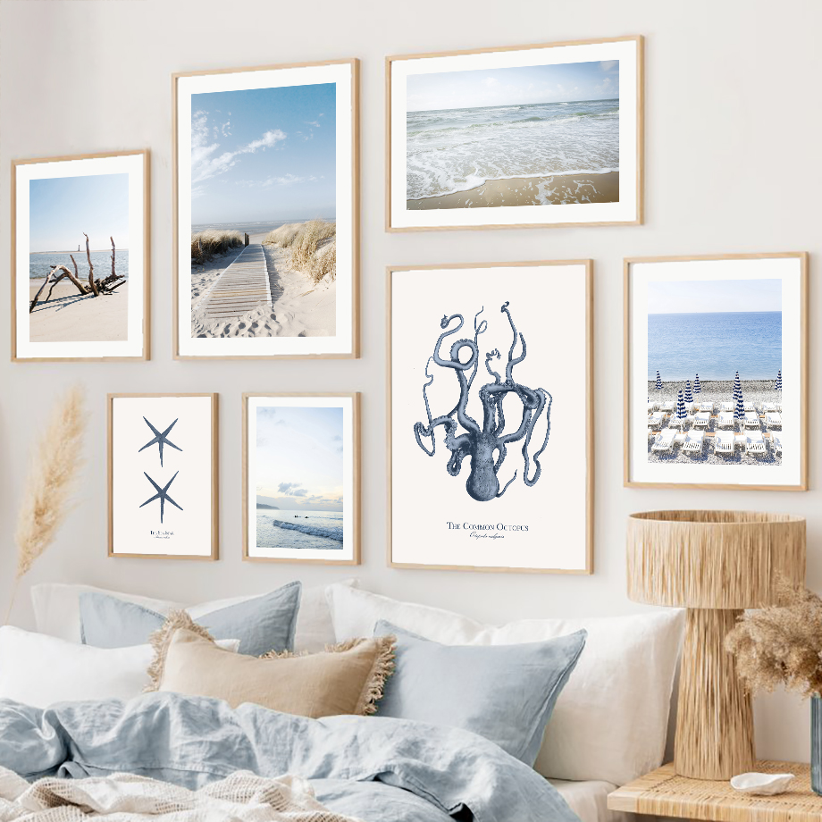 Sand Art Picture - Wall Art Canvas Schilderij Zee Strand