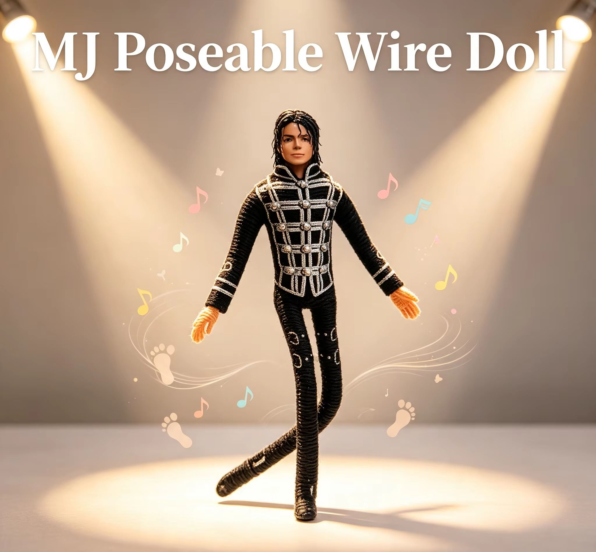 Home Decor Zen - Michael Jackson Beweegbare Joint Pluche Gevulde