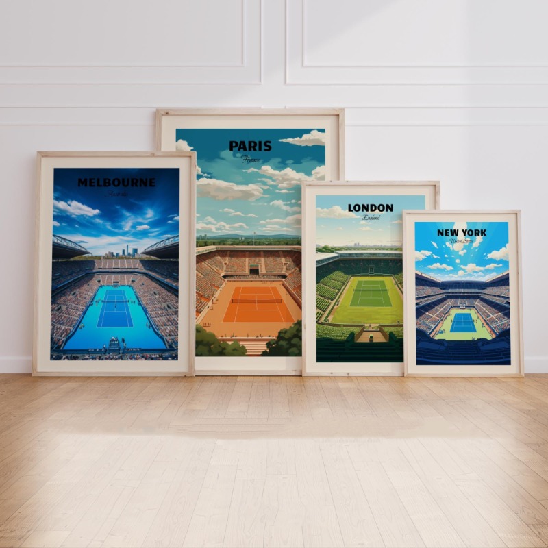 Home Decor Melbourne - Tennis Majors Poster Londen New York