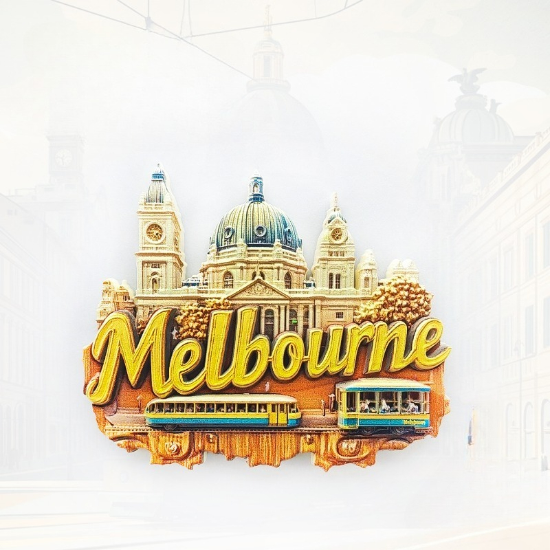 Home Decor Melbourne - Melbourne Kasteel Koelkastmagneet - Elegante 3D