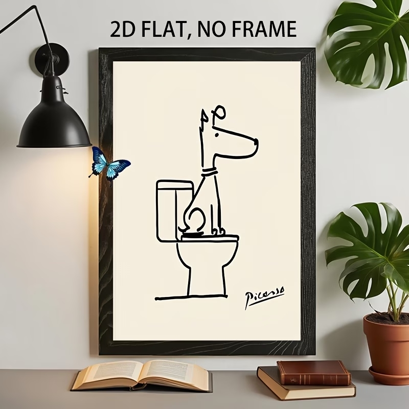 Home Decor Reviews - Moderne, retro leuke hondentoilet Picasso lijn