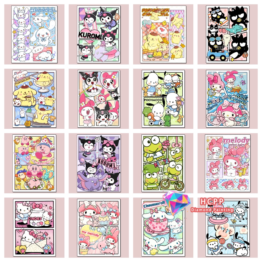 Home Decor Korea - Kuromi Hello Kitty Diamond Painting Kit