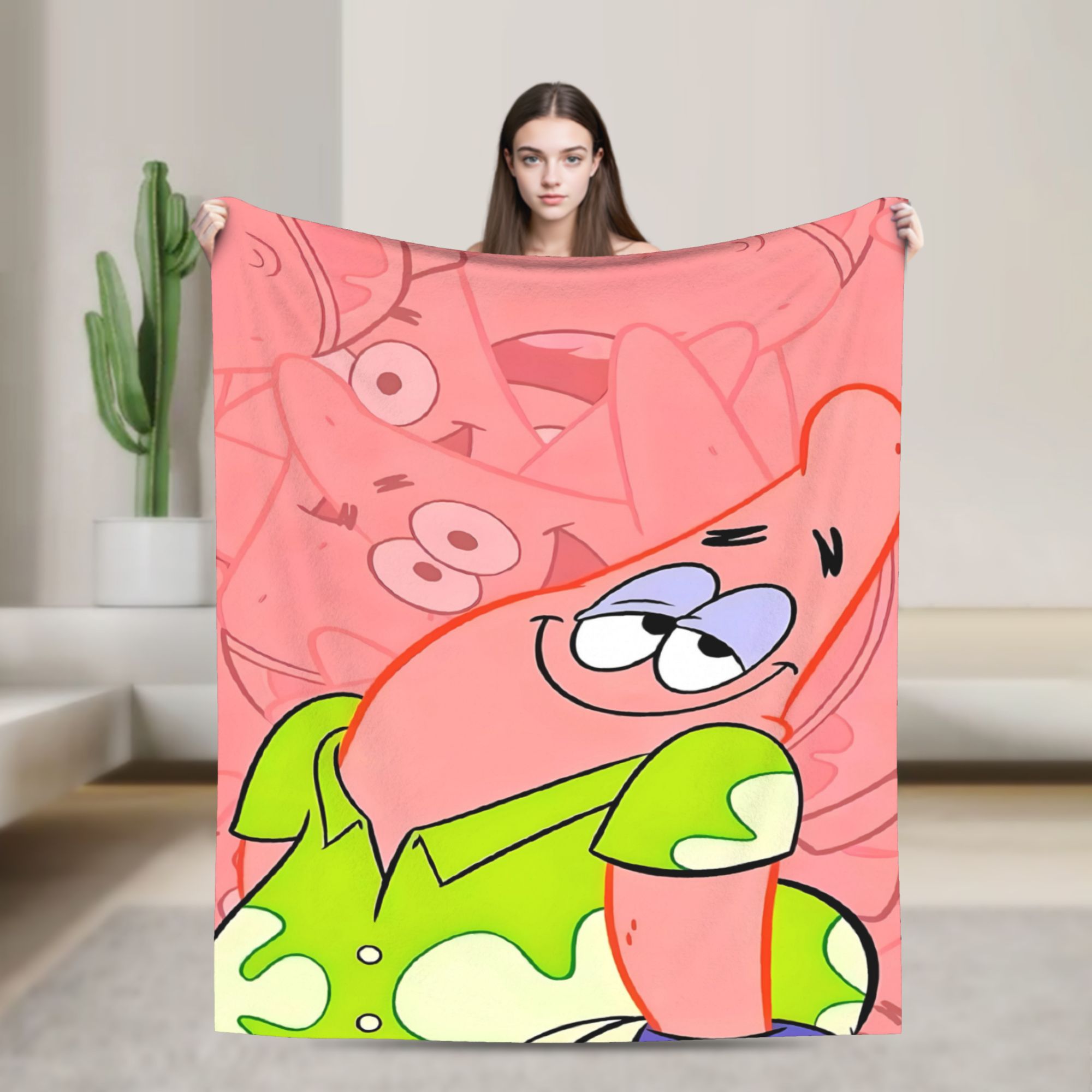 Home Decor Solo - SpongeBobs zachtroze solo Patrick Art-deken Kwaliteit