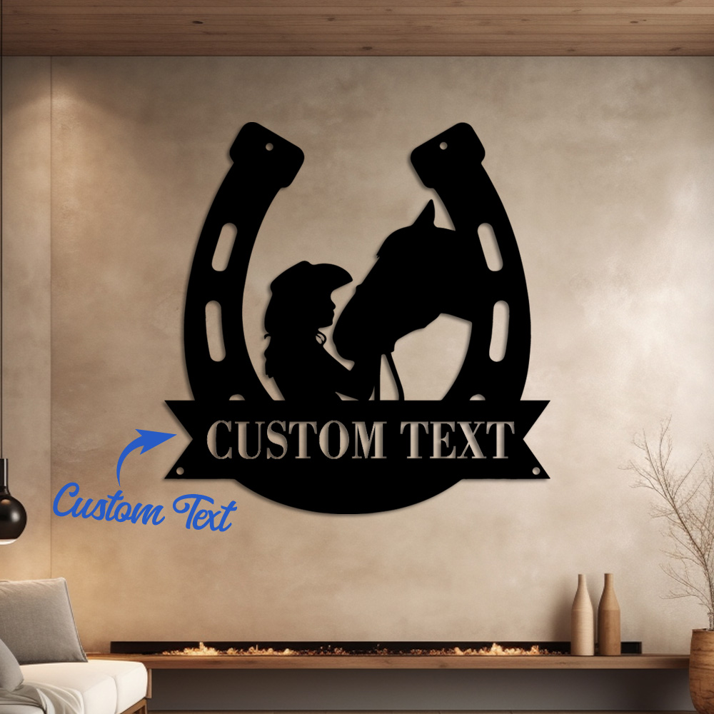 Home Decor Design - 1pc Mode Aangepaste Hoefijzer Muur Metalen