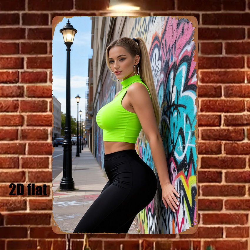 Home Decor Games Free - 2D vintage metalen bord straatkunst graffiti