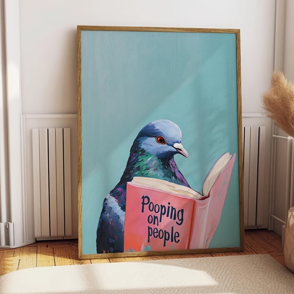 Home Decor Reviews - Moderne duiven die boeken lezen en
