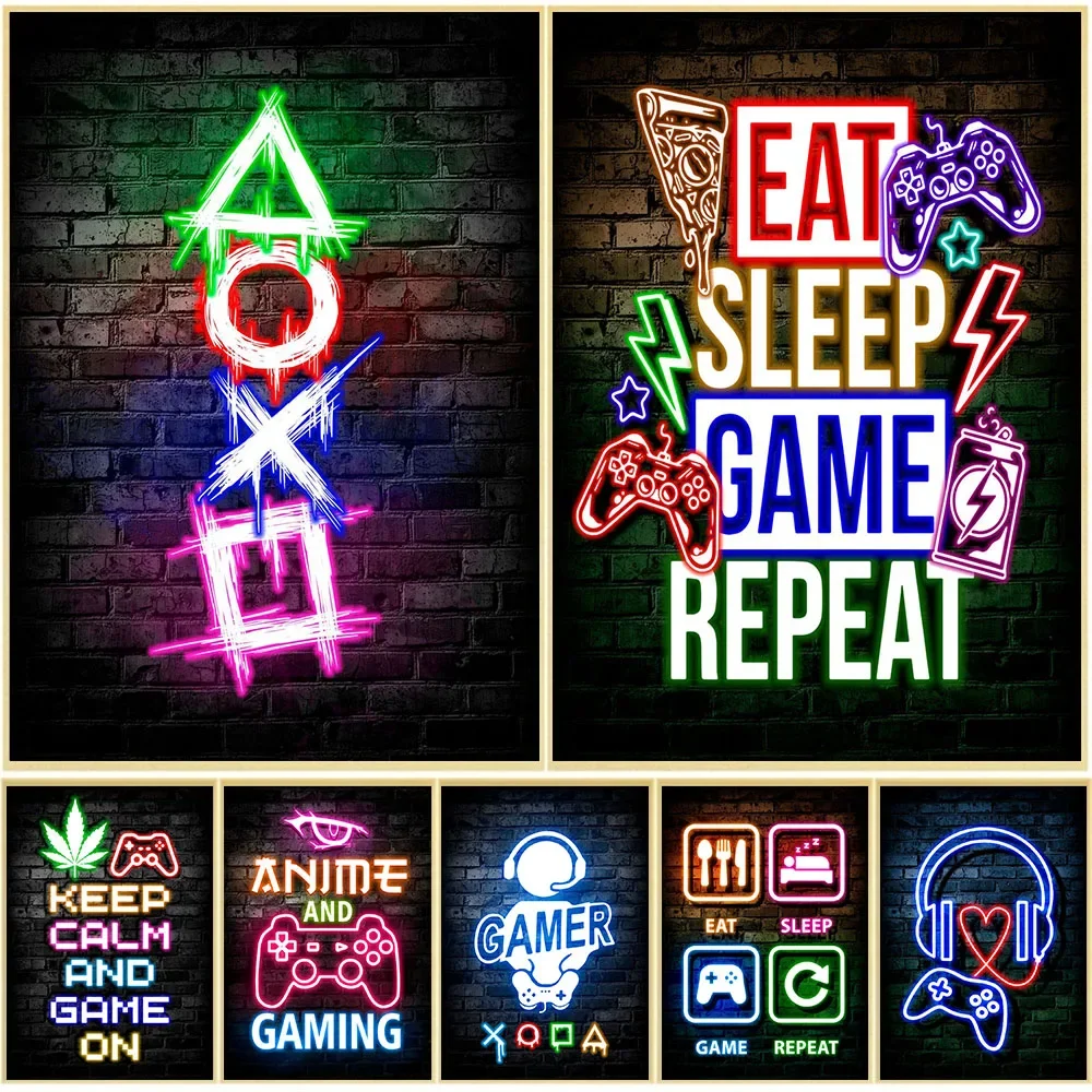 Home Decor Games Free - Gaming Neon Eet Slaap Spel Herhaal