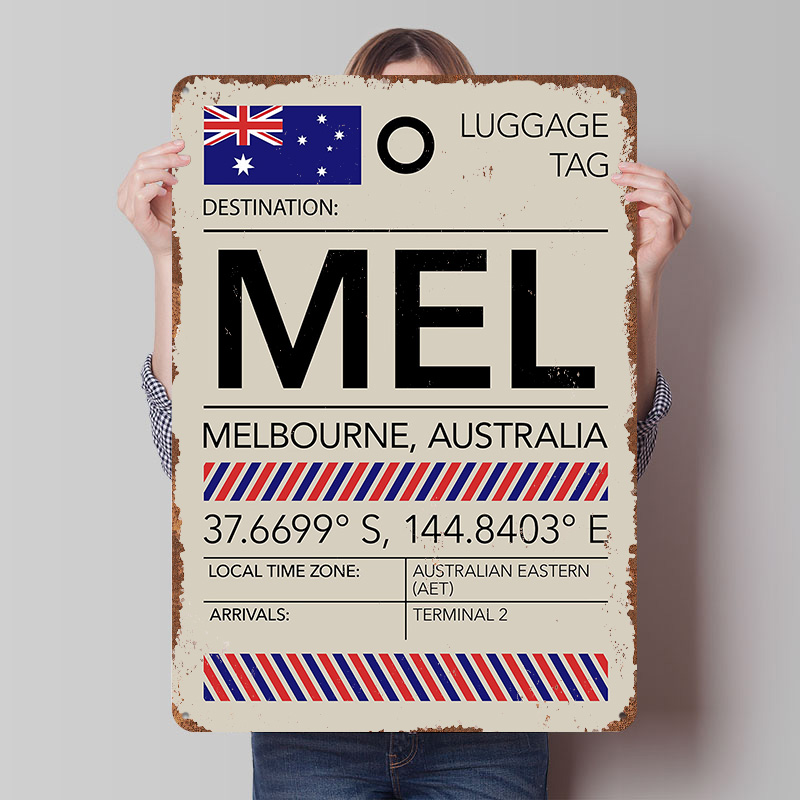 Home Decor Melbourne - MEL Melbourne Australië Luchthaven Gedrukte Poster