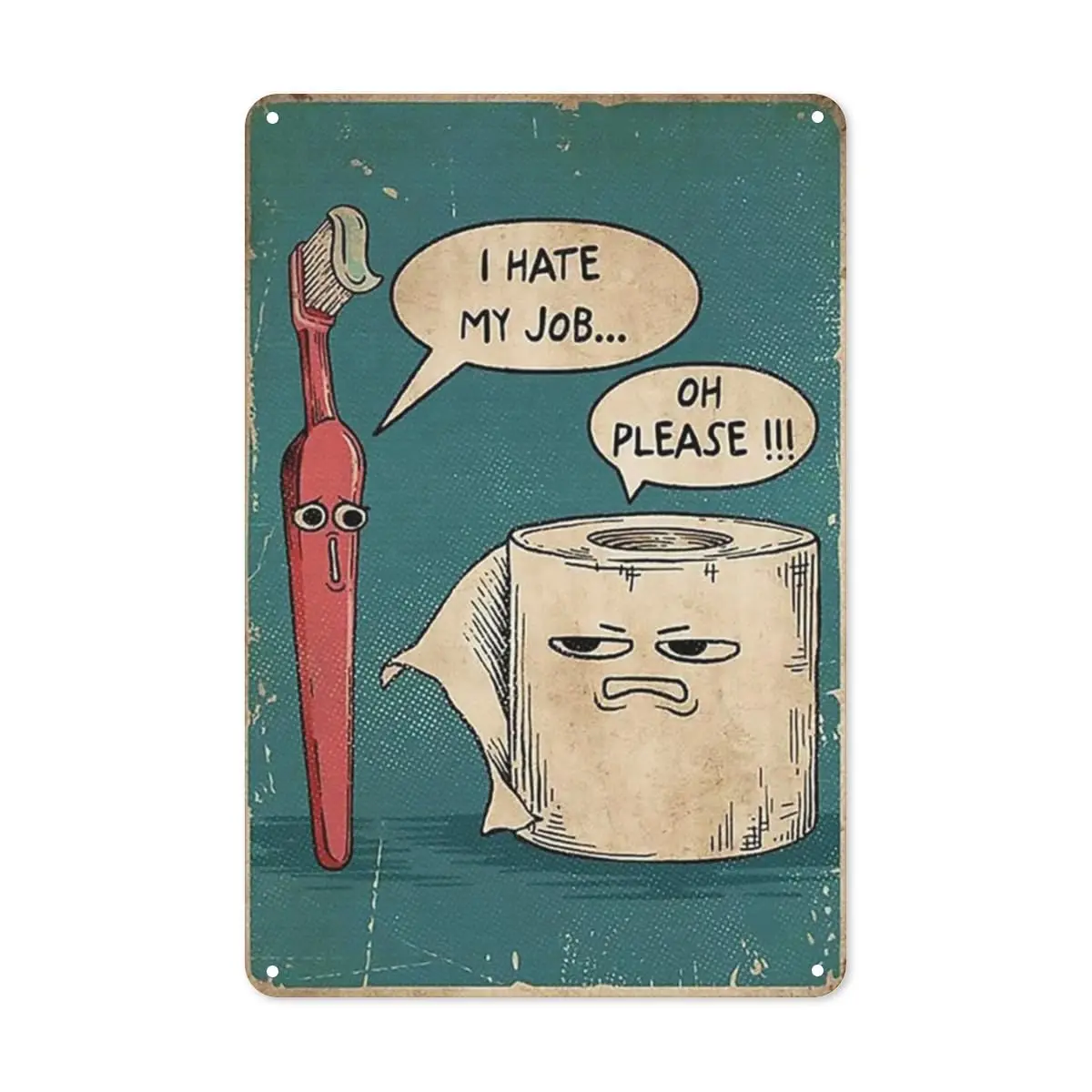 Metalen bord Ik haat mijn baan - Home Decor Jobs recensie en prijs