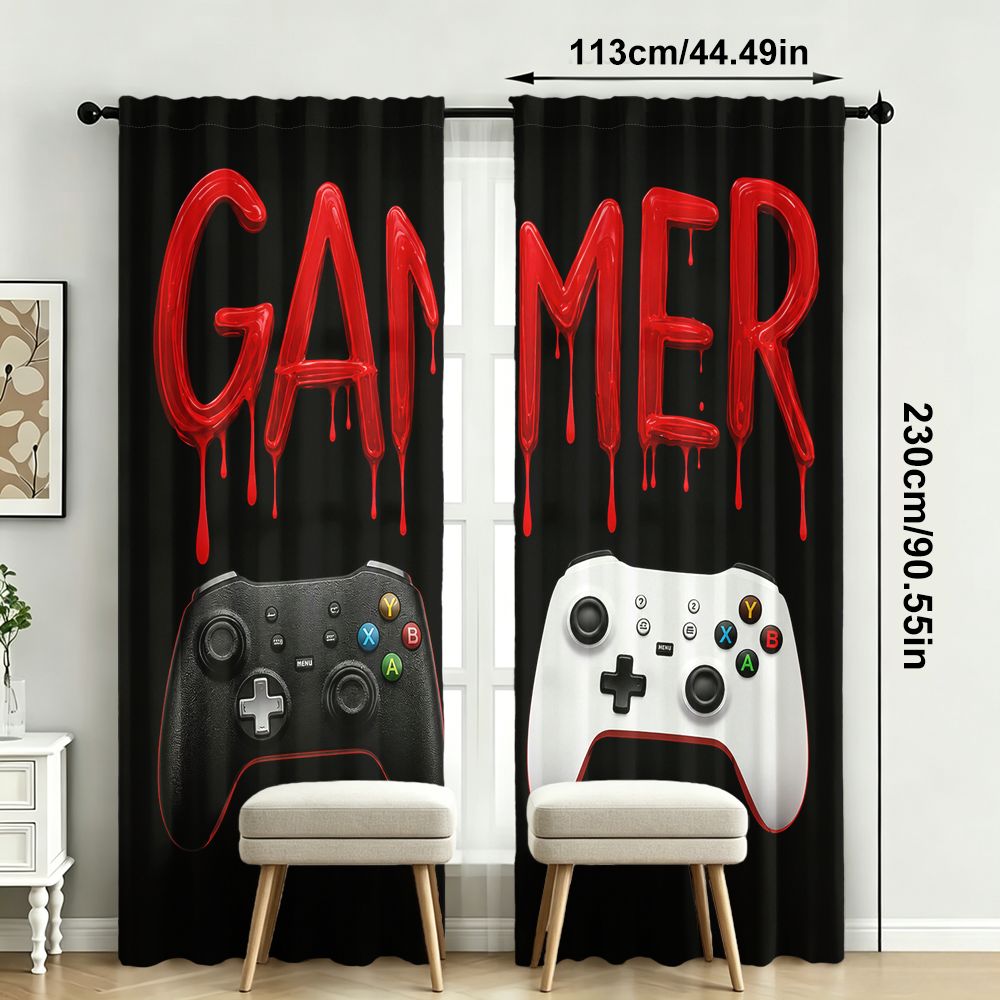 Gamer Gordijnen Zwart Video Ga - Home Decor Youtube Videos recensie en prijs