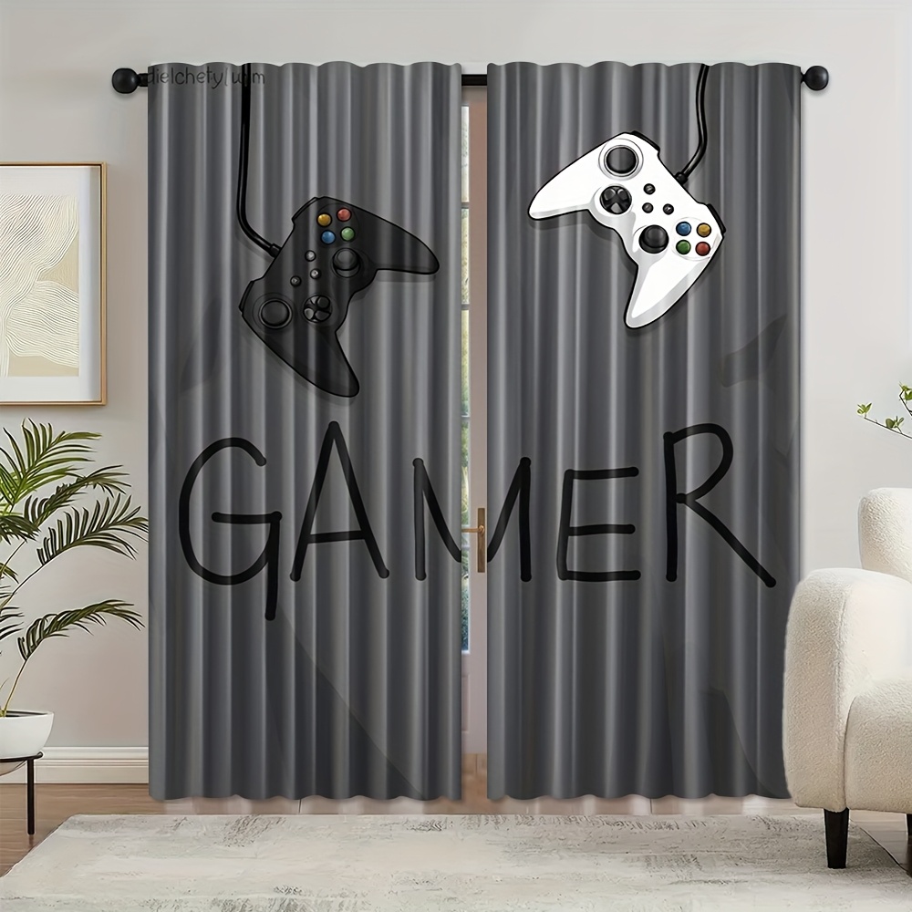 Gamer Text Controller-gordijne - Home Decor Youtube Videos recensie en prijs