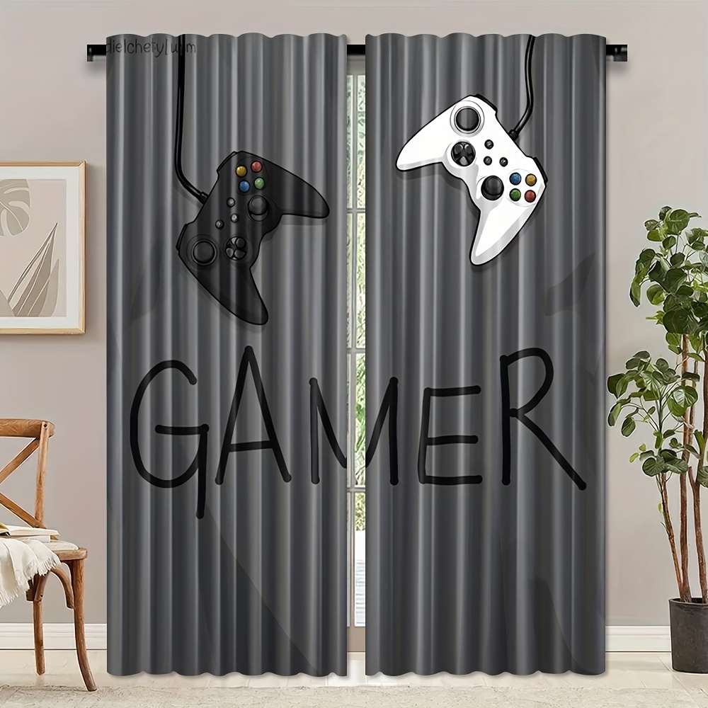 Gamer Text Controller-gordijne - Home Decor Youtube Videos recensie en prijs