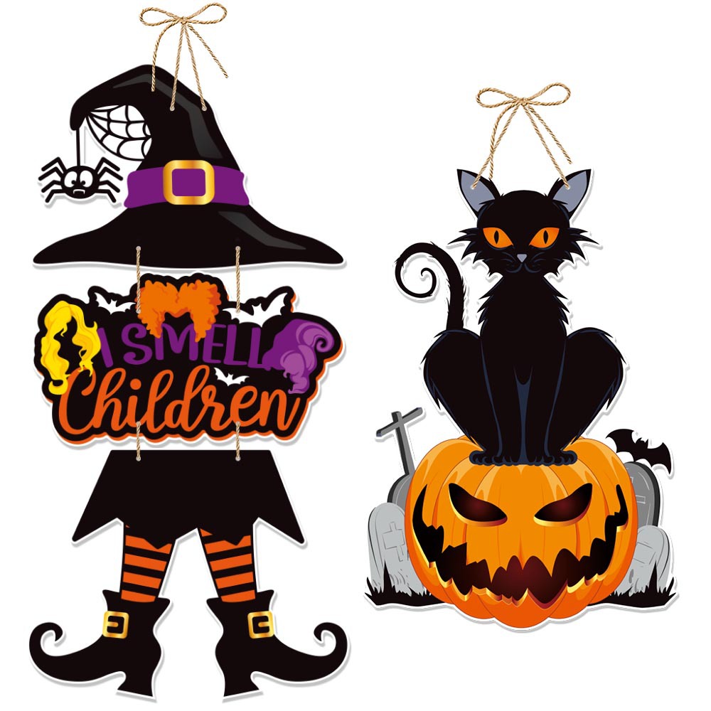 Halloween hangend bord met pom - Home Decor Design recensie en prijs