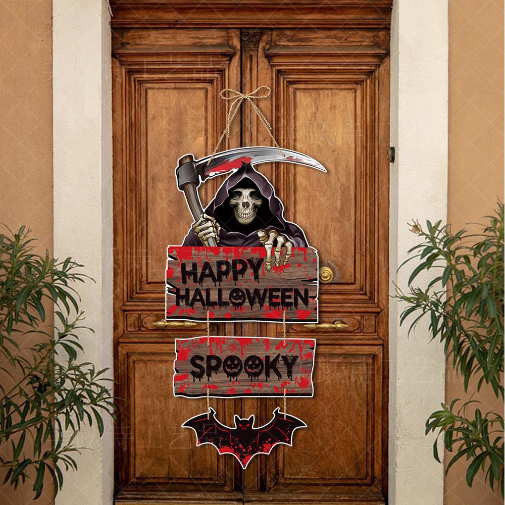 Halloween hangend bord met pom - Home Decor Design recensie en prijs