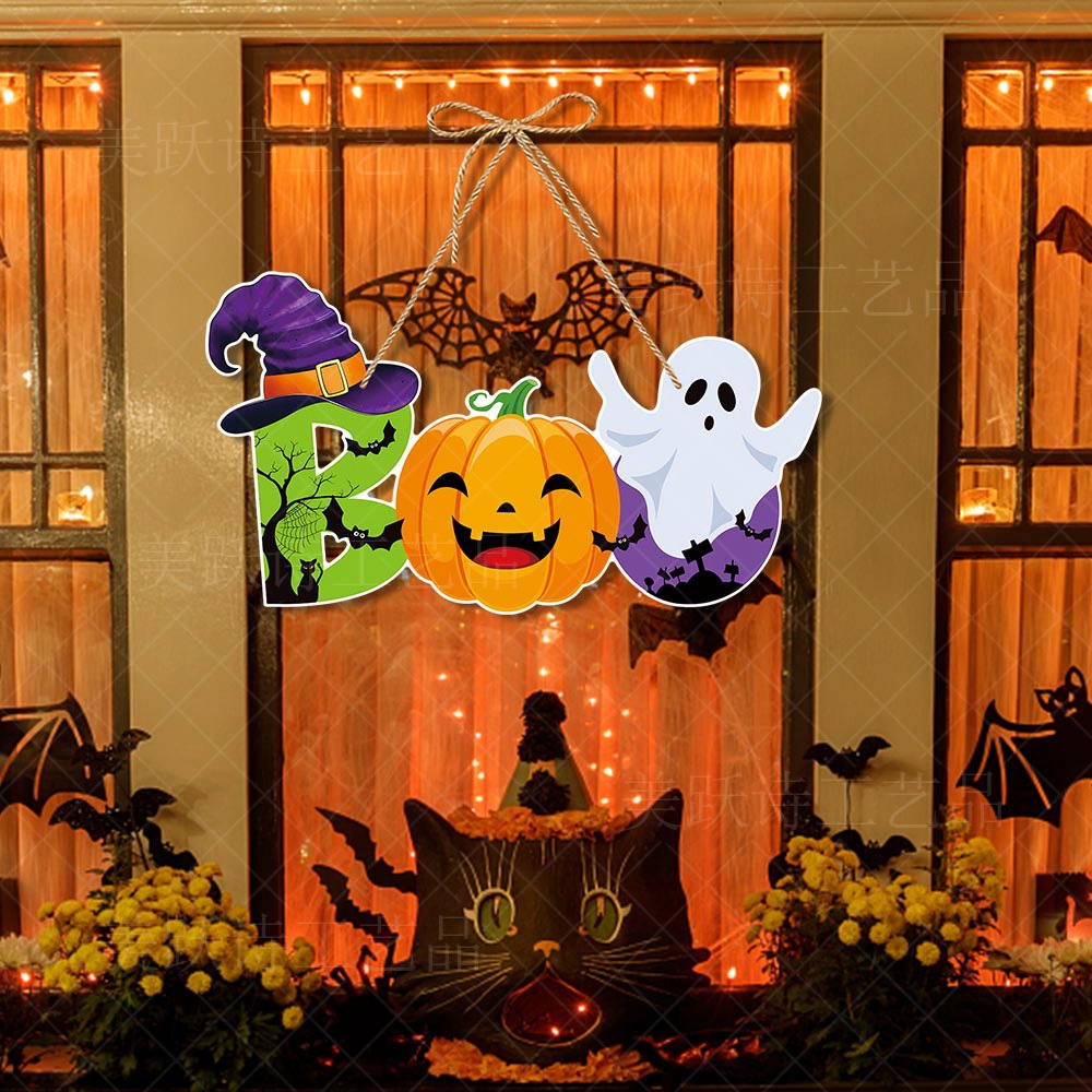 Halloween hangend bord met pom - Home Decor Design recensie en prijs