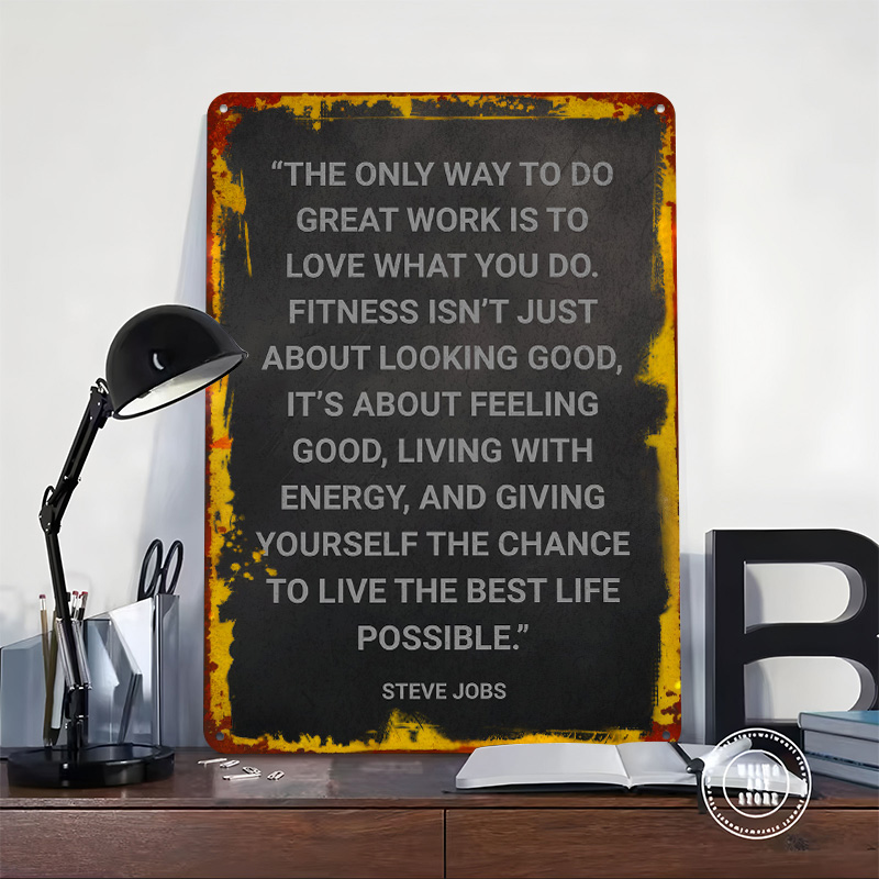 Steve Jobs Fitness Citaat Meta - Home Decor Jobs recensie en prijs