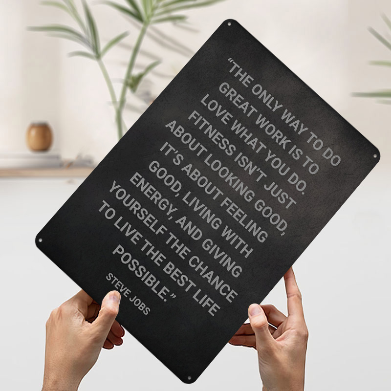 Steve Jobs Fitness Citaat Meta - Home Decor Jobs recensie en prijs