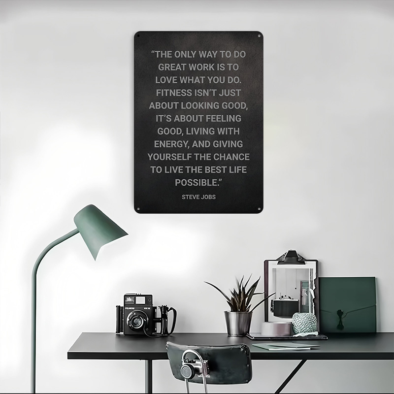 Steve Jobs Fitness Citaat Meta - Home Decor Jobs recensie en prijs