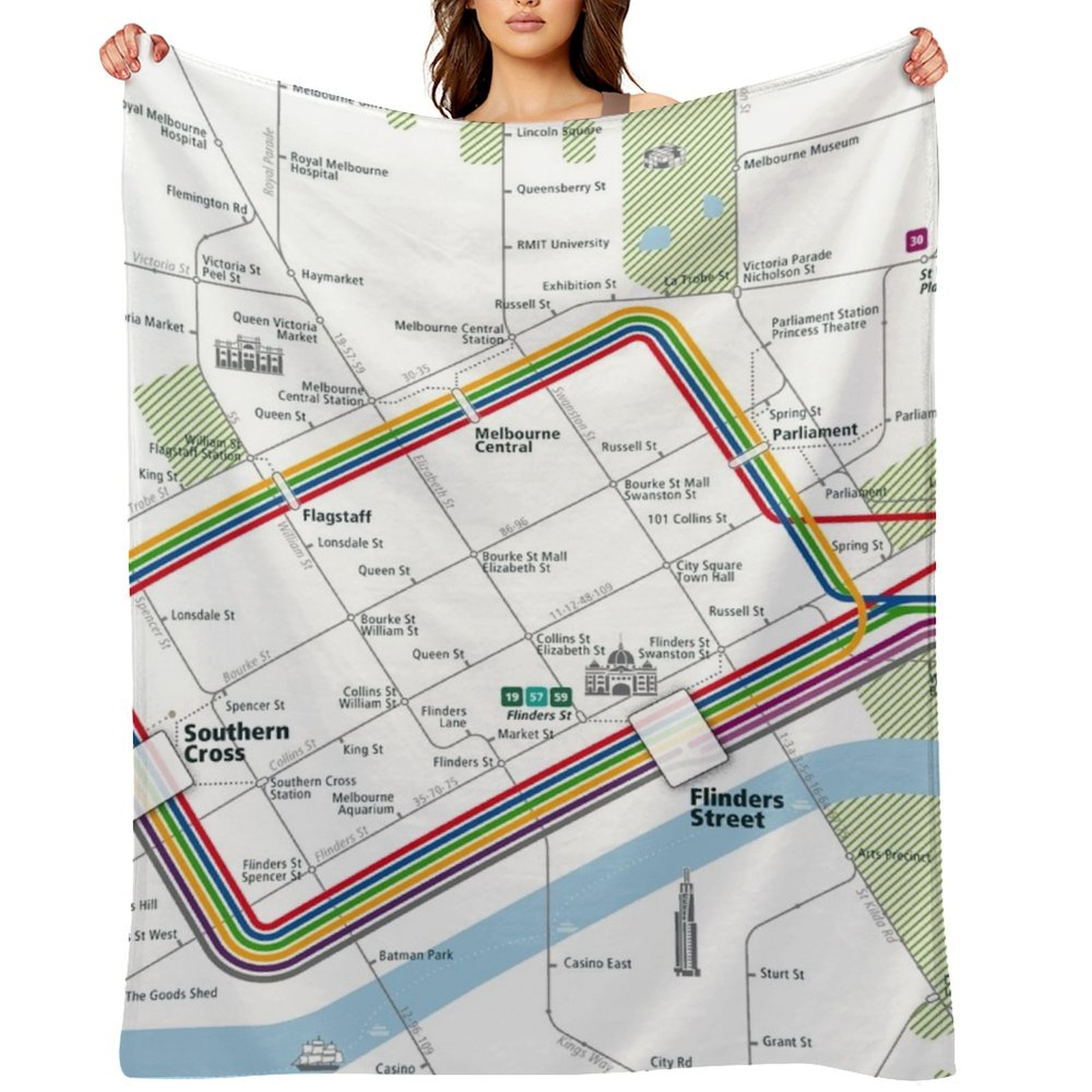 Melbourne City Rail Map Square - Home Decor Melbourne recensie en prijs