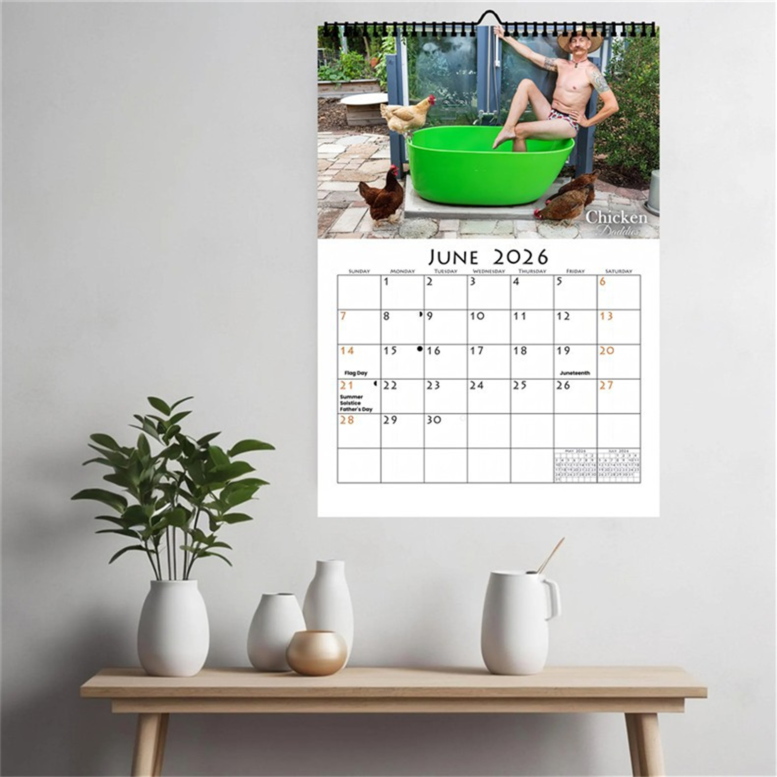 2026 grappige kip papa wandkal - Home Decor Design recensie en prijs