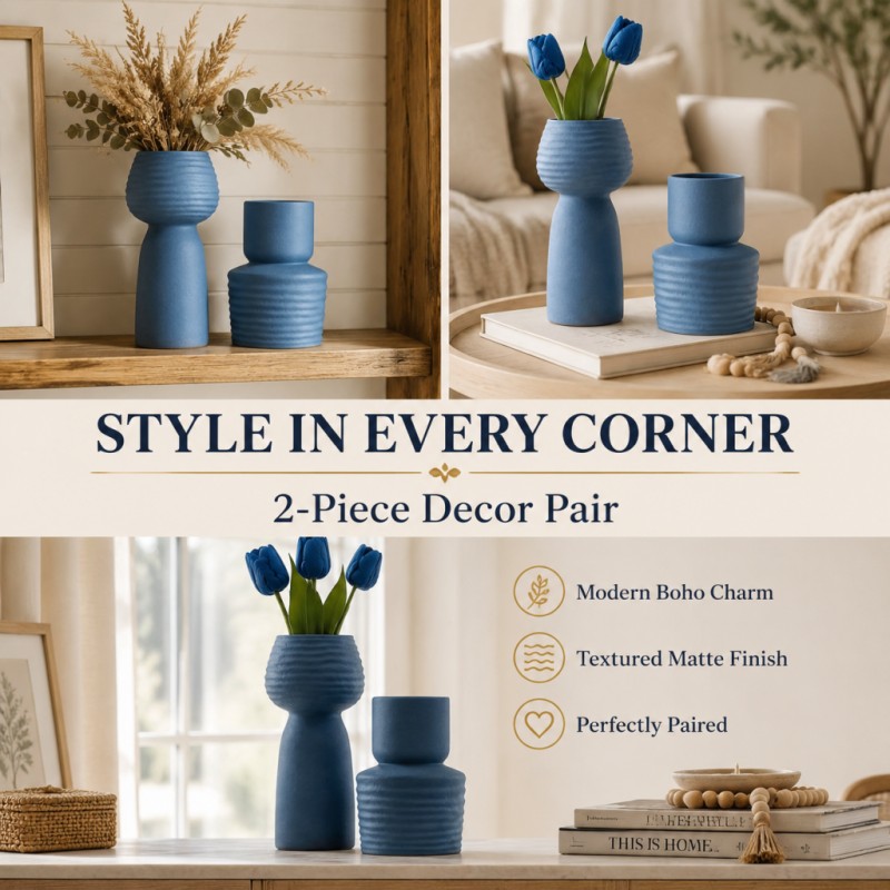 2-delige set ruwe, golvende, b - Pampas Grass Decor recensie en prijs