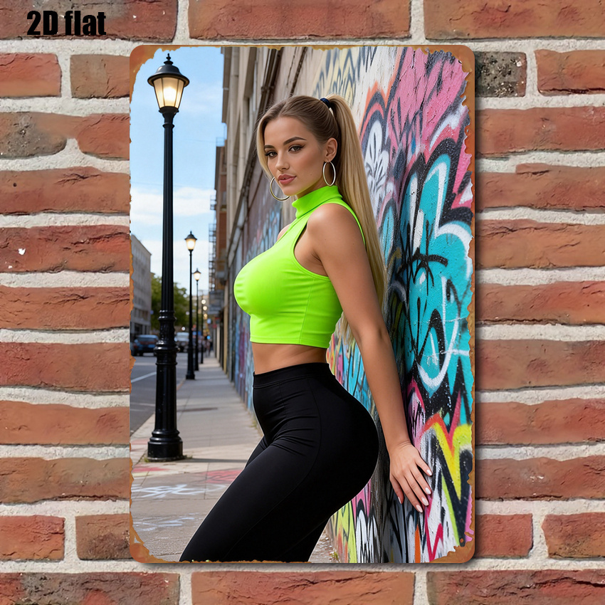 2D vintage metalen bord straat - Home Decor Games Free recensie en prijs