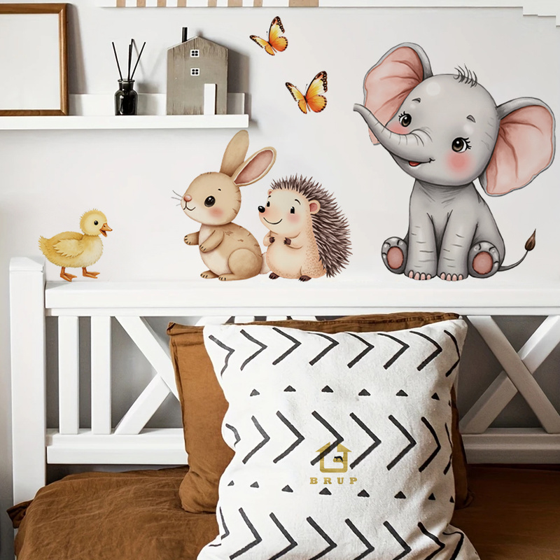 Cartoon dier muursticker - oli - Flooring Home Decor recensie en prijs