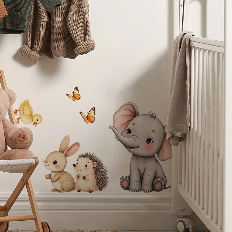 Cartoon dier muursticker - oli - Flooring Home Decor recensie en prijs