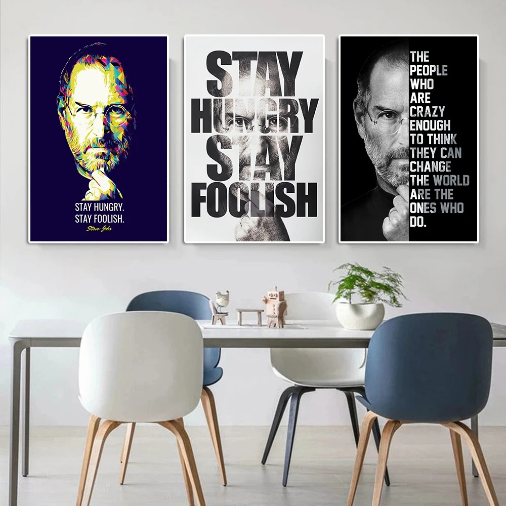 Motiverende Steve Jobs Portret - Home Decor Jobs recensie en prijs