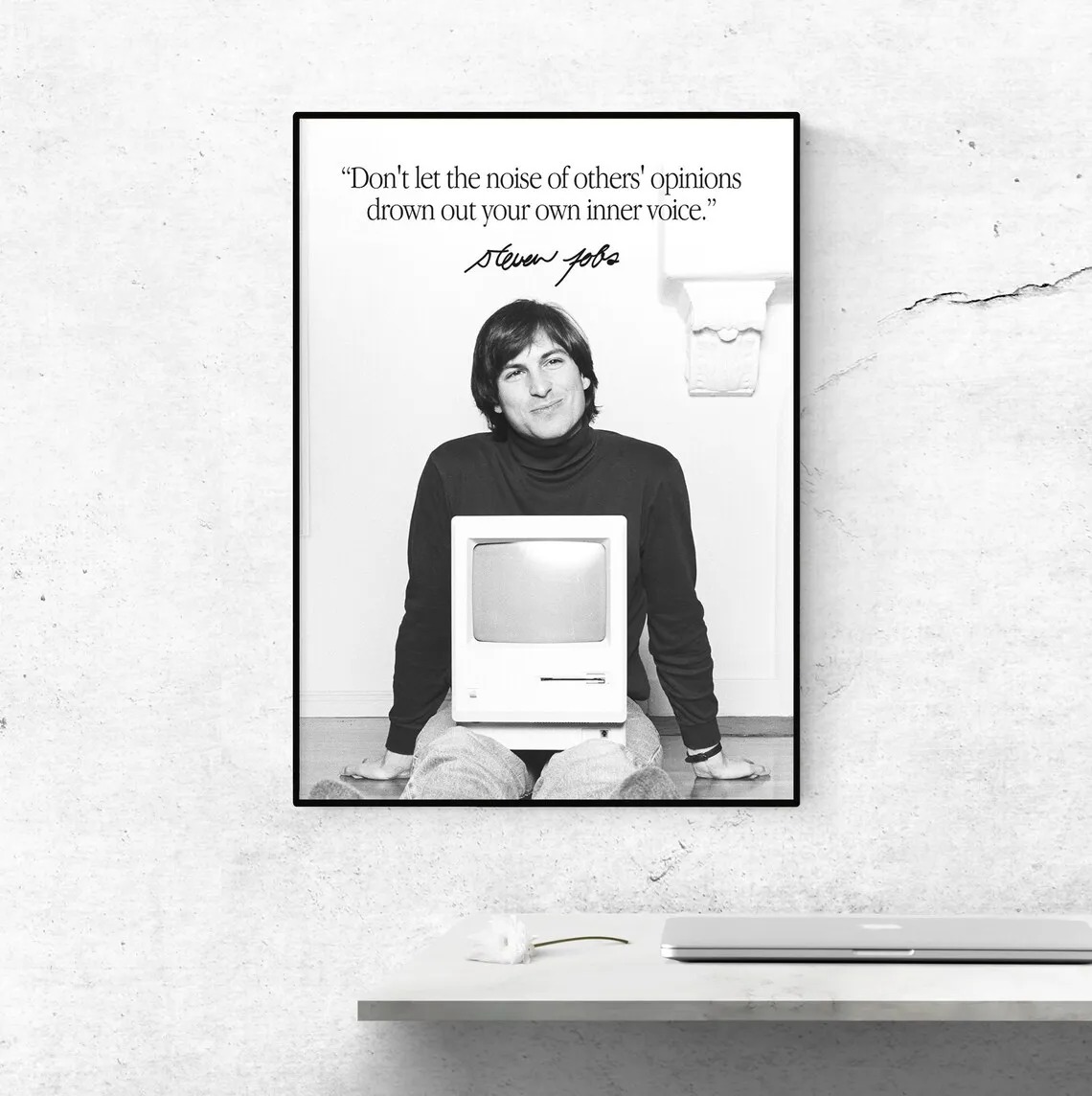 Motiverende Steve Jobs Portret - Home Decor Jobs recensie en prijs