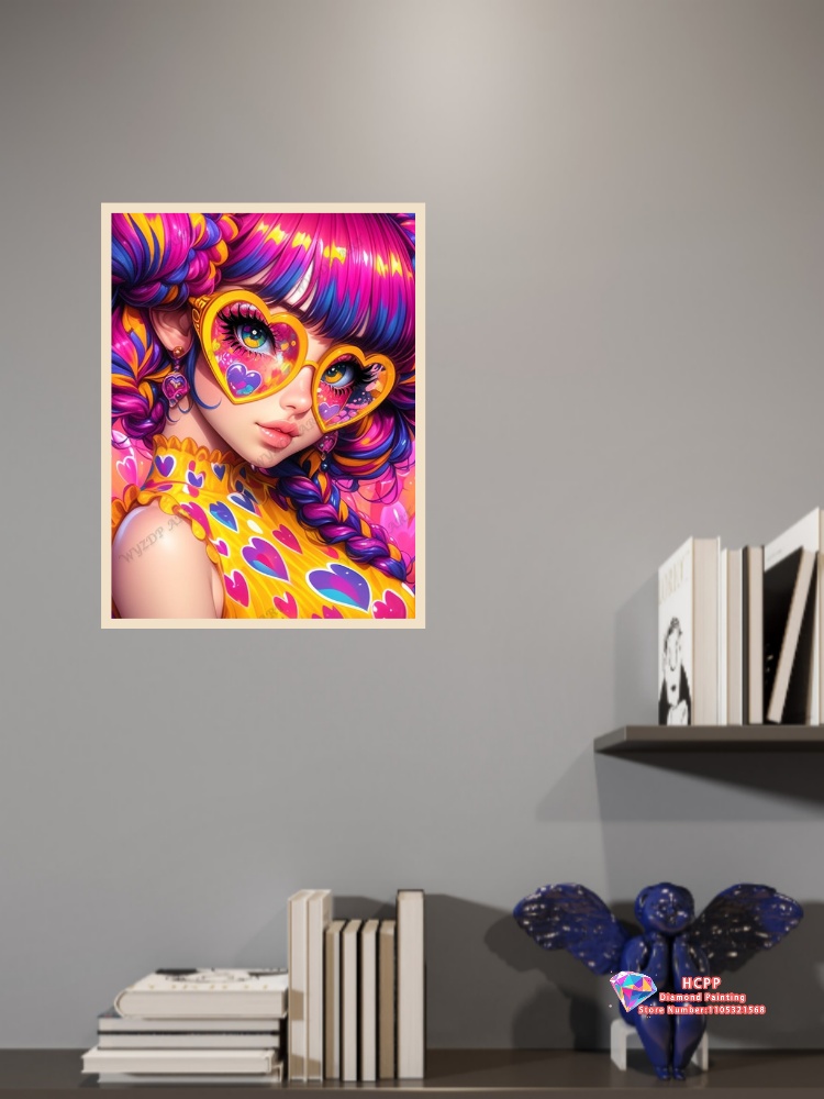 Cartoon Girl Diamond Painting  - Home Decor Korea recensie en prijs