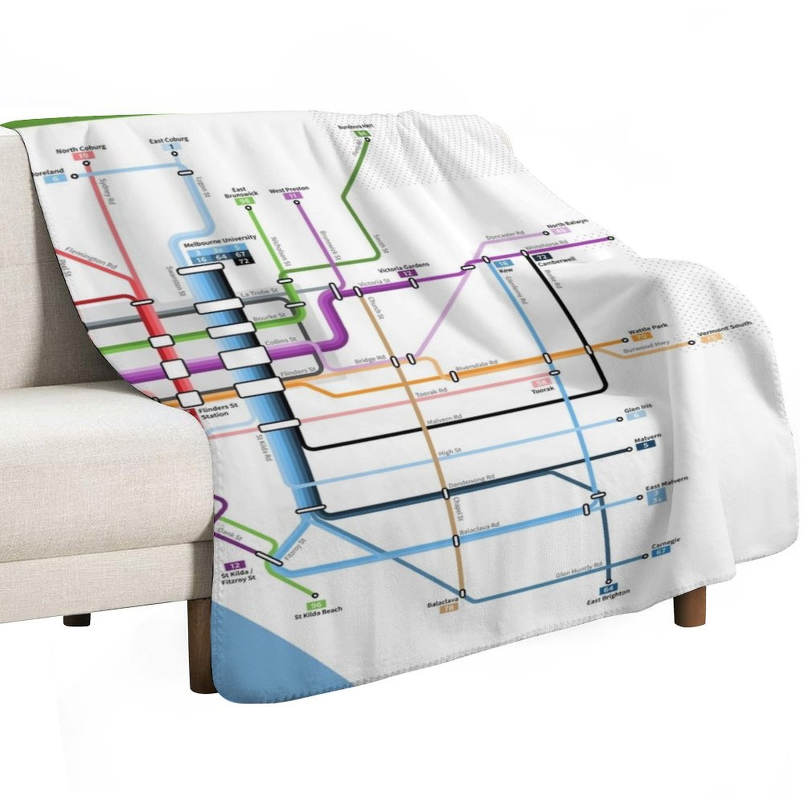 Melbourne Tram Network Map Thr - Home Decor Melbourne recensie en prijs
