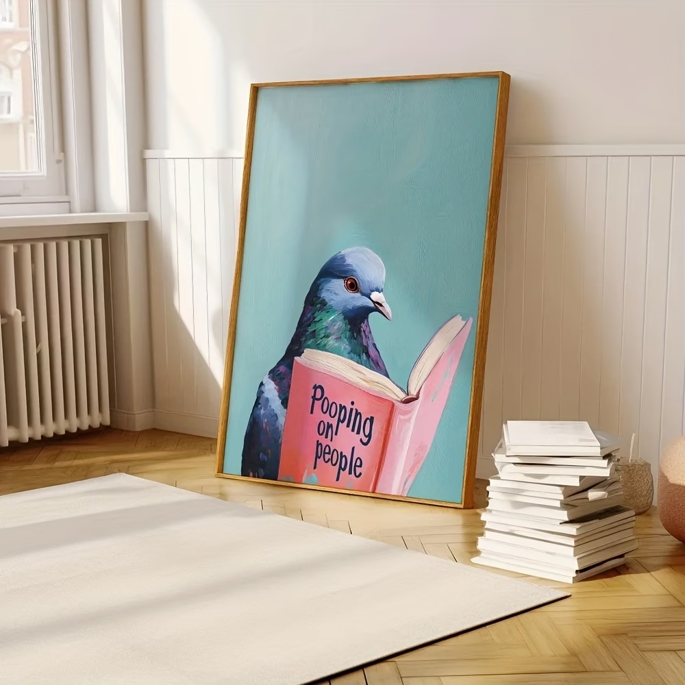 Moderne duiven die boeken leze - Home Decor Reviews recensie en prijs