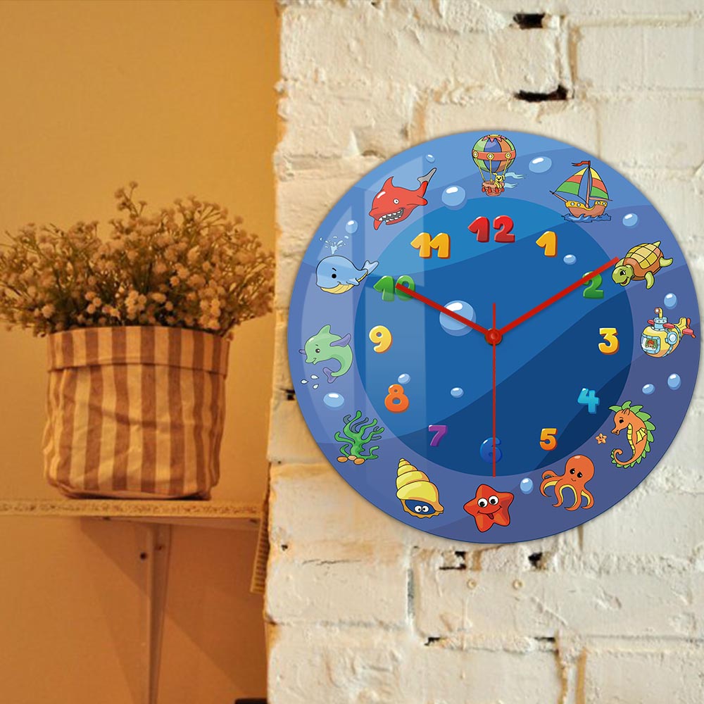 Cartoon zeedieren blauwe wandk - Home Decor Under 300 recensie en prijs