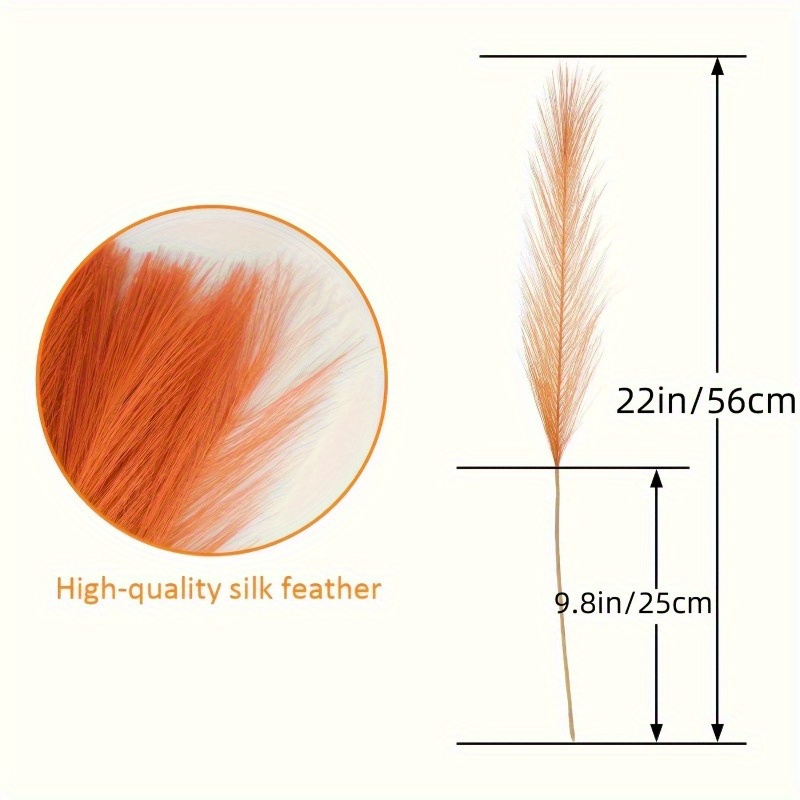 10 stuks levendig oranje pampa - Pampas Grass Decor recensie en prijs